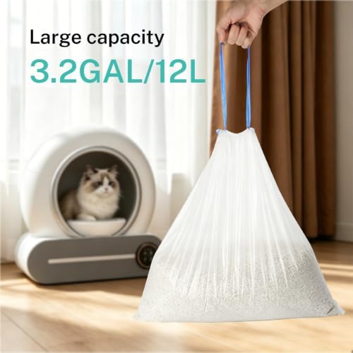 80 Count Waste Bags for Self-Cleaning Cat Litter Box, Cat Litter Box Liners - Image 4