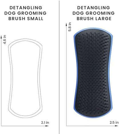 Pet Teezer Detangling Dog Brush for Long Hair Breeds, Large, Blue & Grey - Image 5