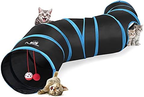 Pawaboo Cat Tunnel, Cat Tunnels for Indoor Cats, S-Shape Foldable Cats Tube by Pawaboo