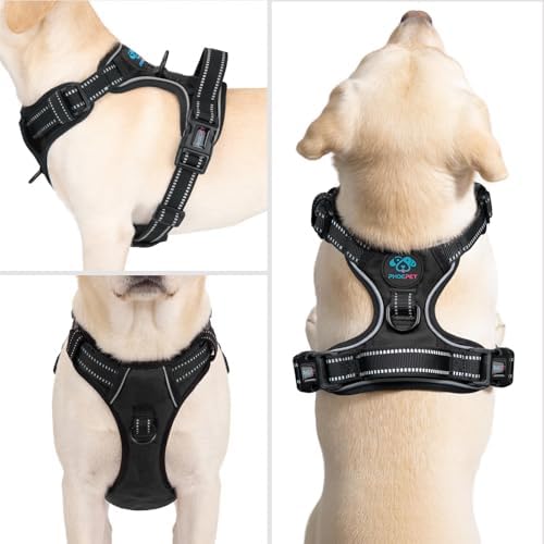 PHOEPET Reflective Dog Harness No Pull Large Breed Vest - Image 2