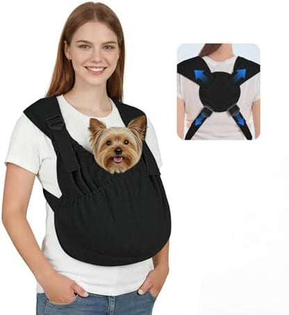 Supet Dog Sling Carrier for Pets, Adjustable Hands Free Front Chest Pouch by Supet