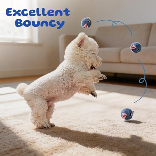 Squeaky Plush Ball Dog Toys for Small Dogs, Mini Breed, 2'' Soft Fuzz Ball - Image 6