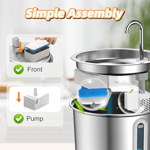 16 Sets Cat Water Fountain Filter Compatible with oneisall 67oz/2L - Image 4