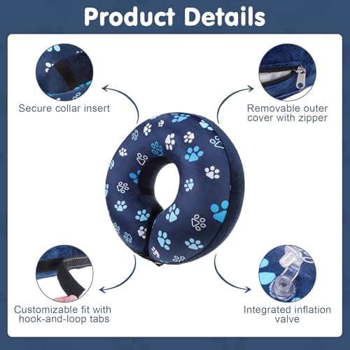 BEAUTYZOO Dog Cone Collar Alternative After Surgery,Pet Neck Donut E‑Collar - Image 3
