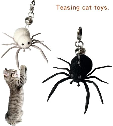 Cat Toy Insects Refills, Feather Wand Replacement Insects, Kitten Interactive Toys (2Pcs Refills(Spider)) - Image 3
