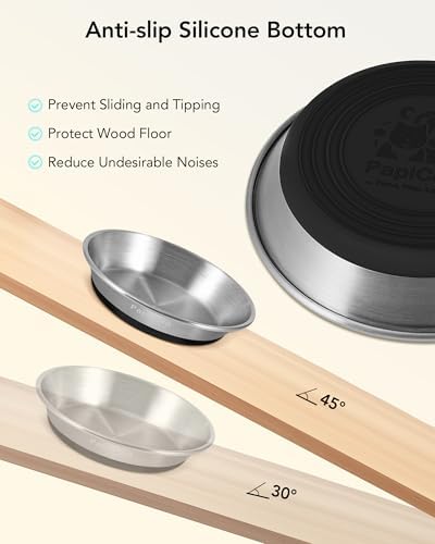 Stainless Steel Cat Bowl 3PC, Non-Slip cat Food Dish, Metal Cat Bowl - Image 2