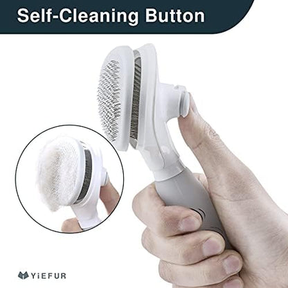 Cat Brush for Shedding, Self Cleaning Brush for Long & Short Hair Cats - Image 2