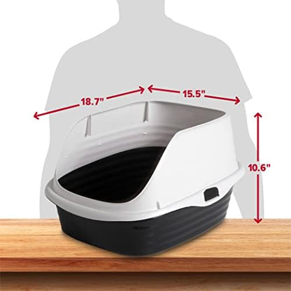 Arm & Hammer Rimmed Cat Litter Box with High Sides and Microban, Made in USA - Image 4