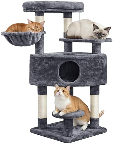 Yaheetech 46in Corner Cat Tree for Large Cats with Queen Size Top Perch by Unknown