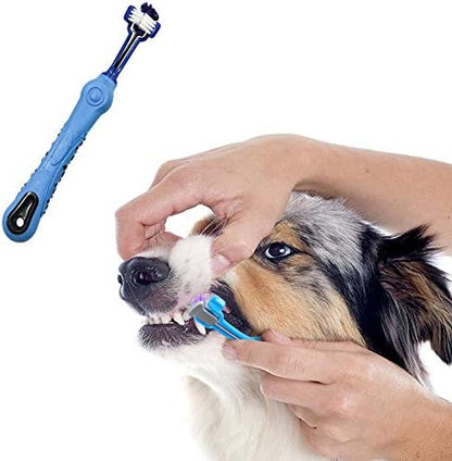 Orgrimmar 4 Pcs 3-Sided Pet Toothbrush Dog Cat Mouth Dental Teeth Care - Image 4