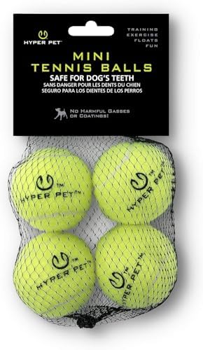 Hyper Pet Mini Extra Small Tennis Balls for Dogs, 1.75 Inch, 4 Pack, Green by HyperPet