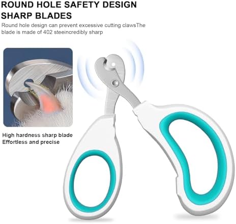 Aogeili Cat Nail Clippers - Stainless Steel, Non-Slip, Safe for Small Pets - Image 4