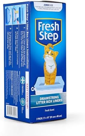Fresh Step Drawstring Cat Litter Liners, Scented, 3 ft x 19 in, 7 Ct, 4-Pk - Image 5