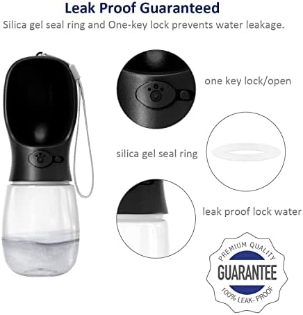 WePet Portable Dog Water Bottle, 12 OZ, Leak Proof Puppy Water Dispenser with Drinking Feeder for Pets Outdoor Walking, Hiking, Travel, Food Grade Plastic - Image 4