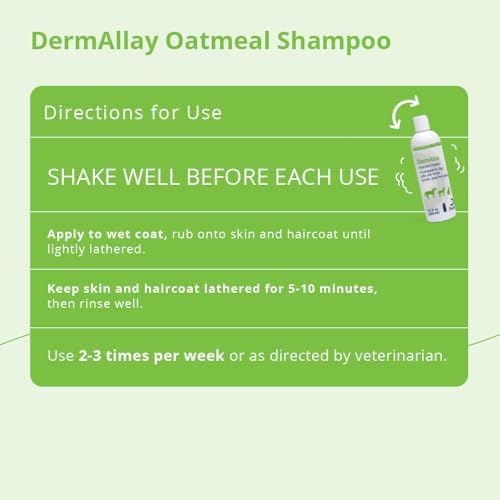 DermAllay Oatmeal Shampoo for Dogs, Cats and Horses, 12 Fl Oz - Image 3