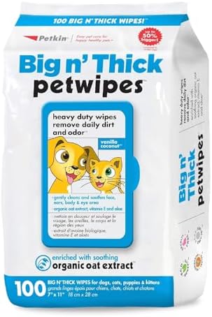Petkin Big N' Thick Petwipes 100 ct by Petkin