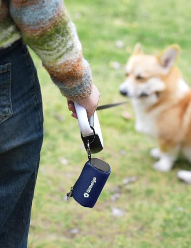 Gobeigo Dog Poop Bag Holder with Used Waste Bag Carrier(Navy Blue) - Image 4