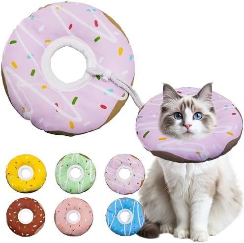 Seyezo Cat Cone Collar Soft, Adjustable Cat Recovery Cone, Purple, Large by Seyezo