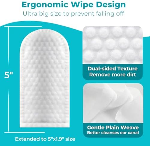 Pet Ear Cleaner Finger Wipes for Dogs, Cats, Alcohol-Free Formula - Image 5