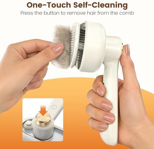 Glendan Pet Steam Brush for Dogs & Cats, 3-in-1 Self Cleaning Shedding - Image 4