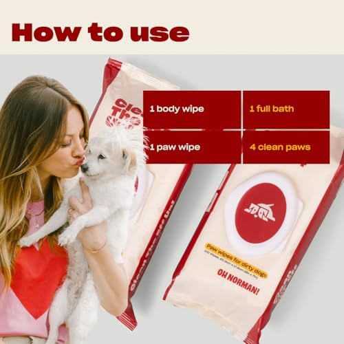 OH NORMAN! Clean Up Paw Wipes for Dogs, Plant-Based, Unscented, 48 Ct - Image 4