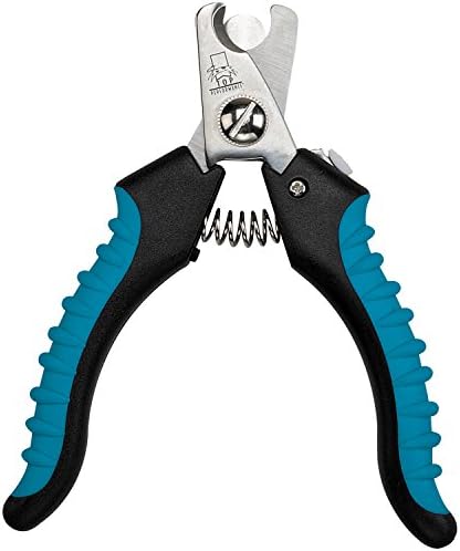 Master Grooming Tools Ergonomic Pro Nail Clippers — Professional Clippers for Trimming Pet Nails - Small, 5⅛",Black/Teal by Master+Grooming+Tools