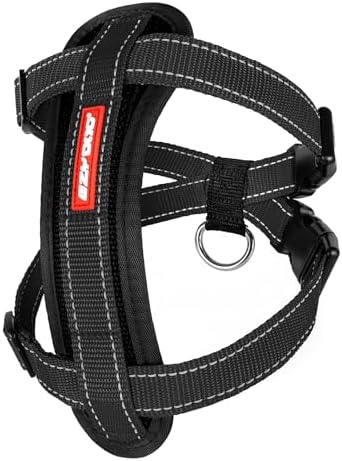 EzyDog Chest Plate No Pull Dog Harness, Escape Proof - X-Small, Black by EzyDog