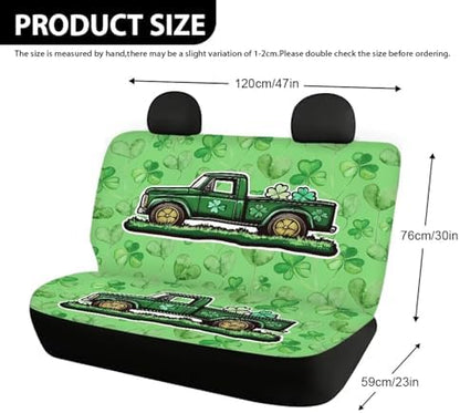 AFPANQZ Car Saint Patrick Car Seat Cover Rear Seats Only High Stretchy Washable Bucket Seat Cushion Protector Backseats Covers for Girls Women, Fit Most Cars, Sedan, SUV, Van - Image 4