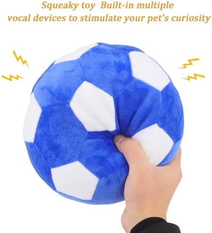 Plush Dog Toys Soccer Ball,7.1 Inch for Interactive Training - Image 3
