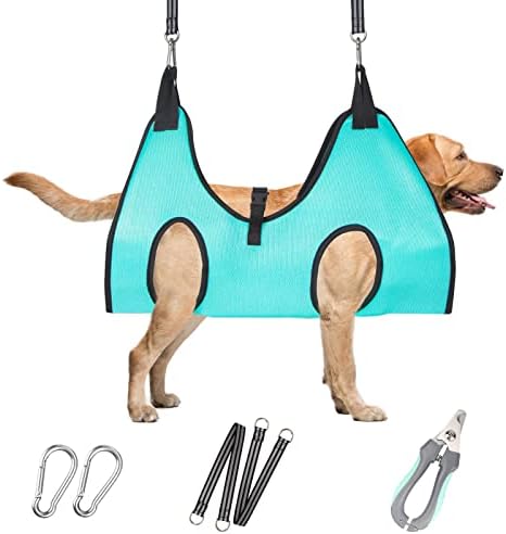 ATESON Dog Grooming Hammock - Upgrade Pet Grooming Harness for Nail Trimming (XL 80lb), Dog Sling for Nail Clipping, Dog Hanging Holder Hanger for Cutting Nail with Nail Clippers by ATESON