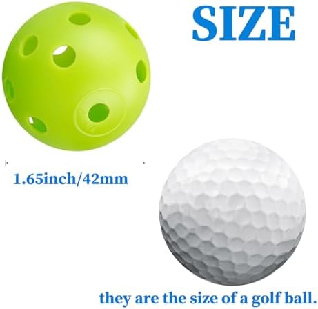 12Pcs Cat Ball Toy, Low Noise No Bells Holey Plastic Cat Balls, Funny Interactive Cats Toys for Indoor Cats, Firm Toy Balls for Kitten Puppy Ferret Bird (1.65", Green) - Image 2