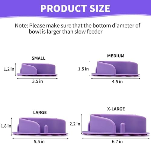 Slow Feeder Dog Bowls Insert, Bestalk Soft Silicone Slow Eating Feeder Insert with Suction Cups for Small, Medium and Large Dogs, Fit into Basic and Elevated Bowls - Image 3