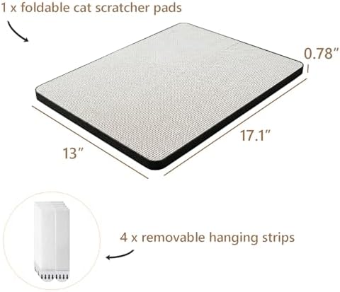Cat Scratcher Pads, Foldable Cardboard for Corner Walls for Indoor Cats - Image 2