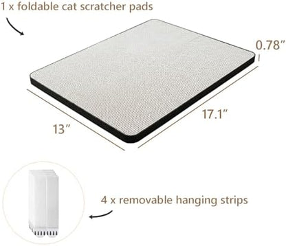 Cat Scratcher Pads, Foldable Cardboard for Corner Walls for Indoor Cats - Image 2