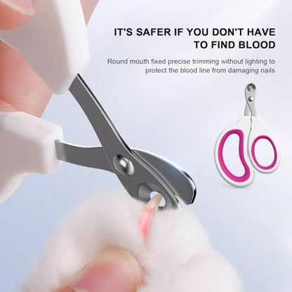 Aogeili Cat Nail Clippers - Stainless Steel, Non-Slip, Safe for Small Pets - Image 5