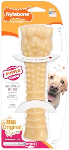 Nylabone Power Chew Textured Bone Dog Chew Toy, Original Flavor, X-Large by Nylabone