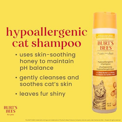 Burts Bees for Pets Hypoallergenic Cat Shampoo, Unscented, 10 Fl Oz, 2-Pk - Image 3