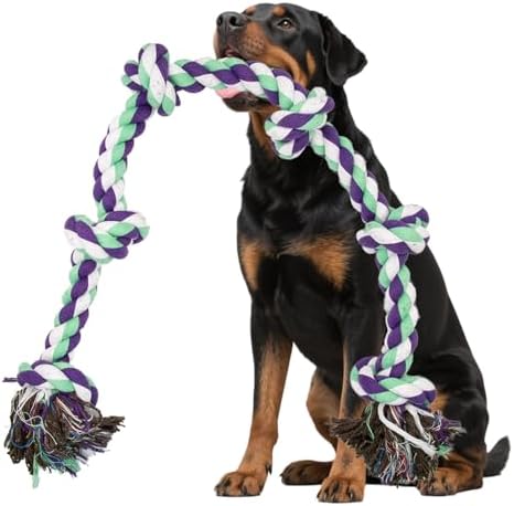 Dog Rope Toy for Large Dogs, 42 Inch, 6 Knot XL by GDuolaPaws