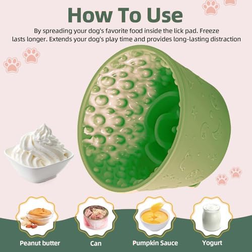 Dog Lick Bowl, Non-Slip Freeze Slow Feeder Small Medium, 1.6 Cup - Image 4