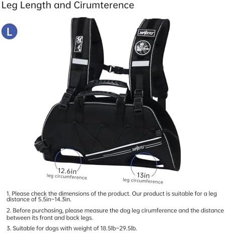 Wakytu Dog Lift Harness for Small Dogs,Dog Backpack Carrier - Image 5