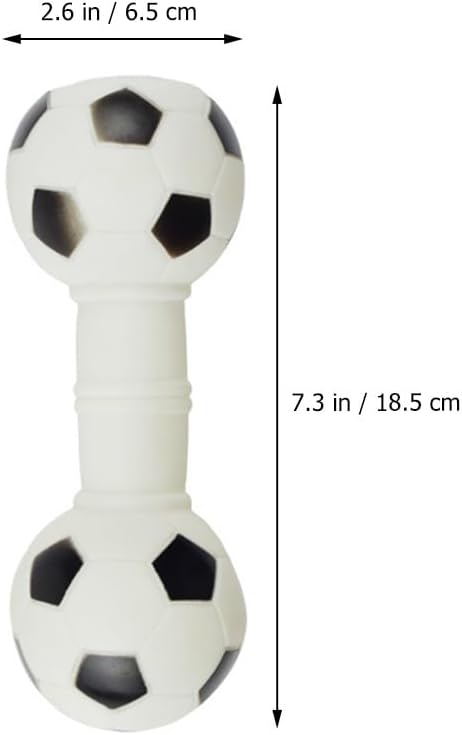 POPETPOP 4Pcs Dog Molar Chew Toys Dog Squeaky Barbell Toys Vinyl Dumbbell for Teething Playthings Pet Squeaky for Puppy