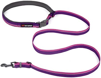 Tuff Pupper Hands Free Adjustable Length Dog Leash | Lightweight for Running Jogging Walking | Padded Waist Belt (24-50 inch) | Adjusts 3 to 6 Feet Length | Strong Ballistic Nylon w/Reflective Strips - Image 5
