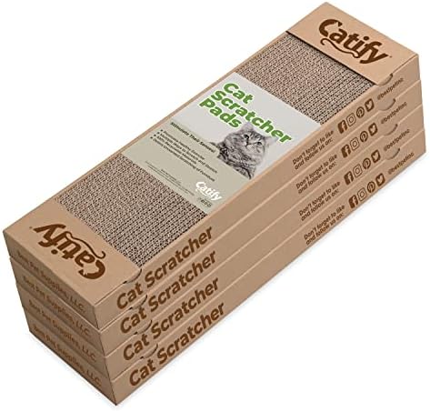 Best Pet Supplies Catify Cat Scratcher Pads - Narrow, 4-Pack - Image 3