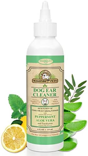 Makondo Pets Dog Ear Cleaner Solution with Peppermint Aroma by MakondoPets
