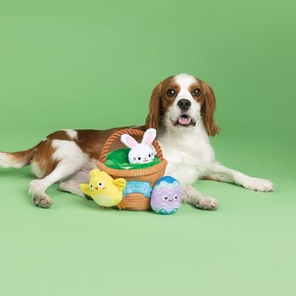 Fringe Studio Plush Dog Toy, Hide & Seek Burrow 4 Pieces Set, Egg Hunt Squad, Petshop Collection (289253) - Image 3