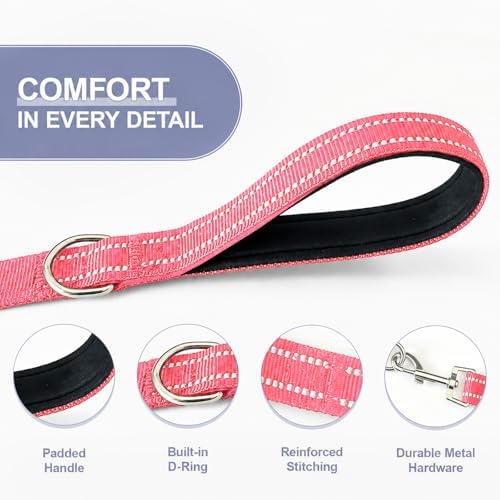 Double Dog Leash Padded Handle 360°Swivel No Tangle Dual Leash for Two Dogs - Image 4
