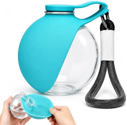 2-in-1 Portable Dog Water Bottle with Foldable Bowl, Leak-Proof Pet Travel Water Dispenser with Carry Strap, Lightweight Drinking Bottle for Dogs and Cats, Walking, Hiking and Outdoor Use Plastic by Unknown