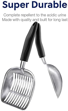 WePet Cat Litter Scoop, Aluminum Alloy Sifter, Kitty Metal Scooper, Deep Shovel, Long Handle, Poop Sifting, Kitten Pooper Lifter, Durable, Heavy Duty, for Litter Box - Image 5