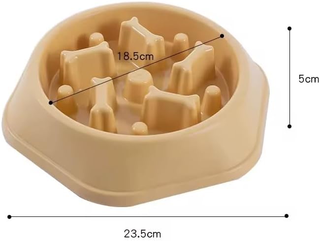 Slow Feeder Anti Gulp Easy Digestion Feeder Bowl (Pink, Medium)