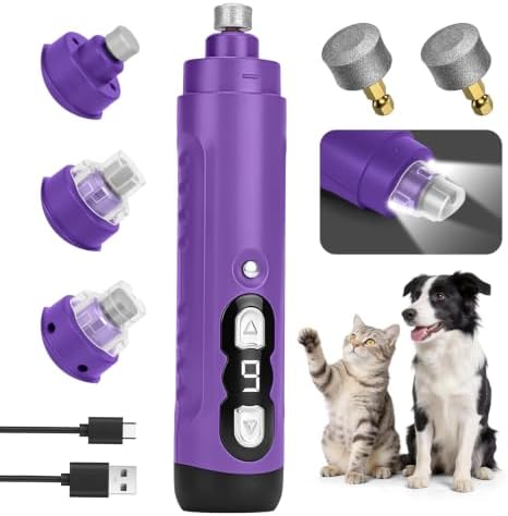 Quiet Dog Nail Grinder, Safe and Low-Stress for Sensitive Dogs and Cats by AOFANPET